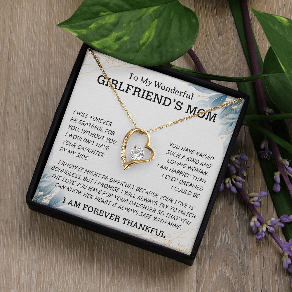 TO MY WONDERFUL GIRLFRIEND'S MOM - MOTHER'S DAY BEST GIFT -  FOREVER LOVE NECKLACE