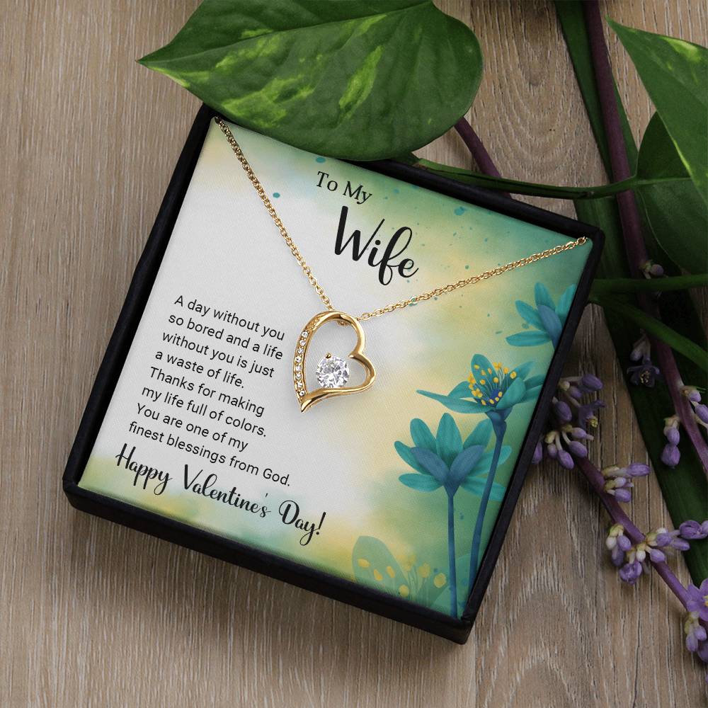 To My Wife - Best Gift For Valentine - Forever Love Necklace