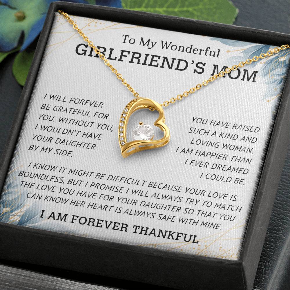 TO MY WONDERFUL GIRLFRIEND'S MOM - MOTHER'S DAY BEST GIFT -  FOREVER LOVE NECKLACE