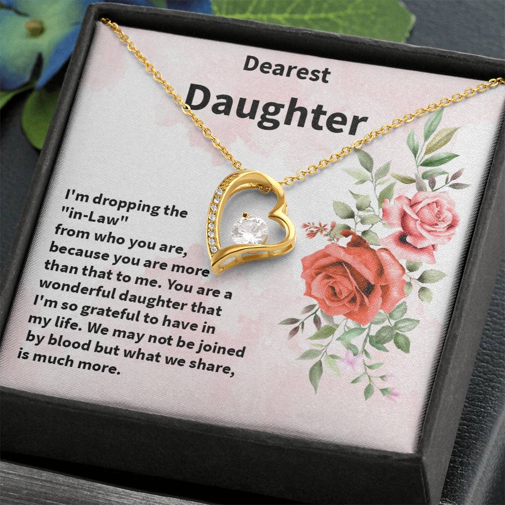 Excellent Gift for Daughter, Amazing Gift for Daughter, Catalog image Forever Love Necklace with On Demand Message Card