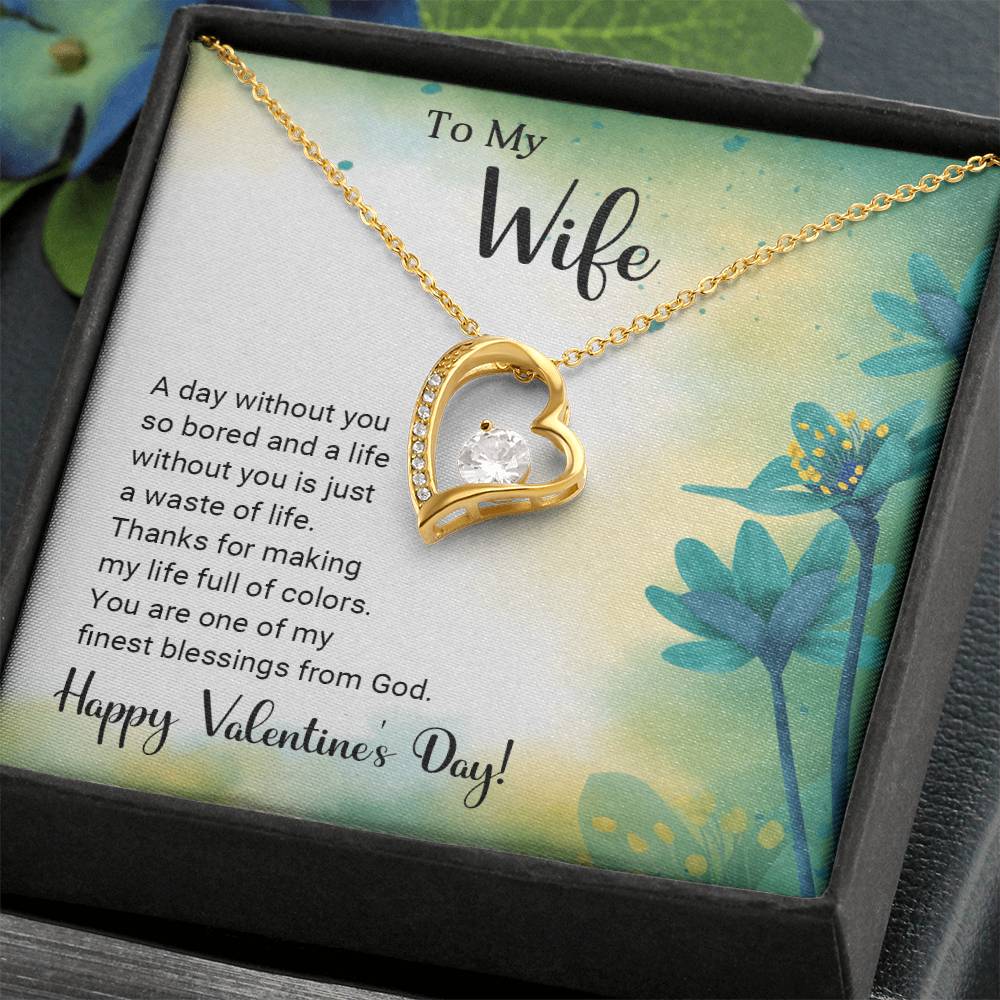 To My Wife - Best Gift For Valentine - Forever Love Necklace
