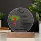 To My Dad - Best Gift for Christmas - Acrylic Circle Plaque
