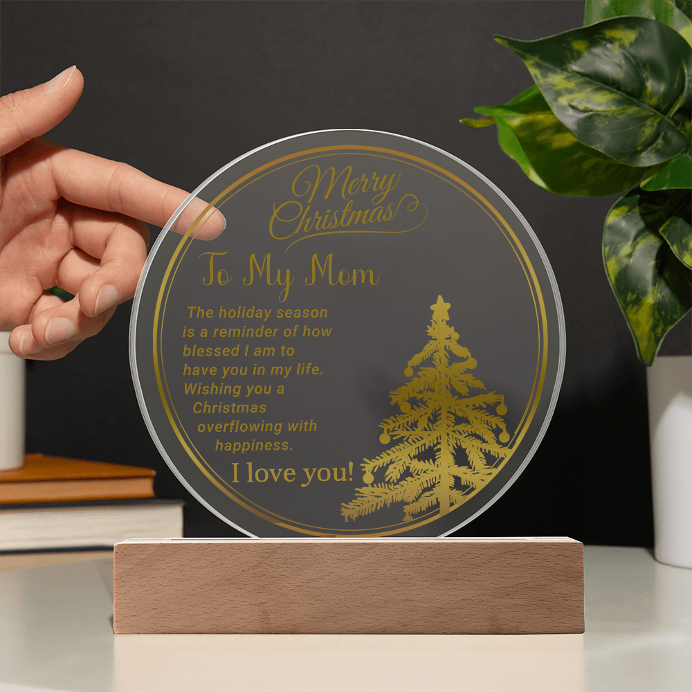 To My Man - Best Gift for Christmas - Acrylic Circle Plaque