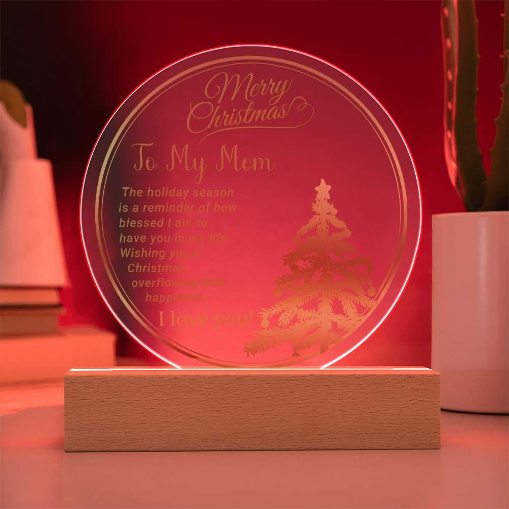 To My Man - Best Gift for Christmas - Acrylic Circle Plaque