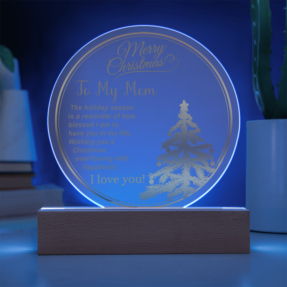 To My Man - Best Gift for Christmas - Acrylic Circle Plaque