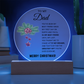 To My Dad - Best Gift for Christmas - Acrylic Circle Plaque