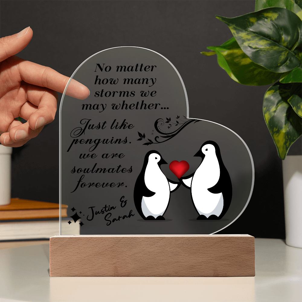 No Matter How Many Storms We May Whether  - Valentine's Day Best Gift For - Acrylic Heart Plaque