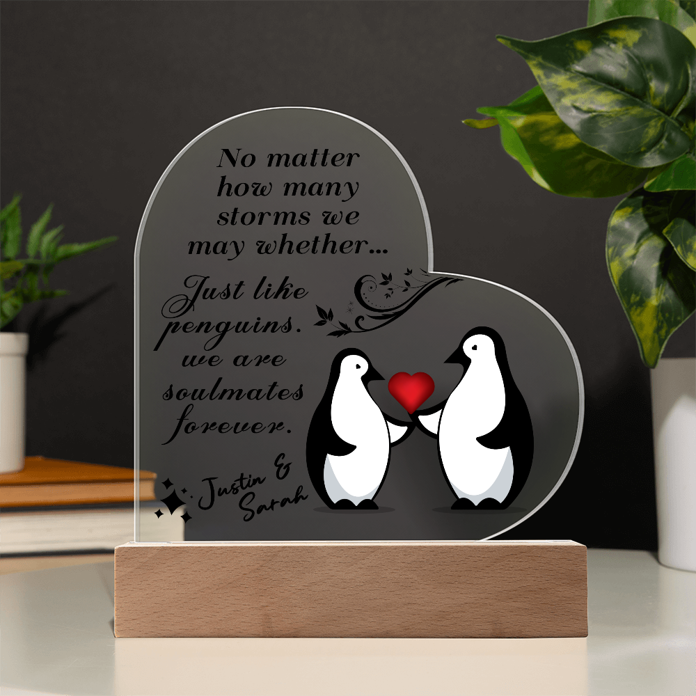 No Matter How Many Storms We May Whether  - Valentine's Day Best Gift For - Acrylic Heart Plaque