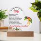 To My Wonderful Wife - Best Gift for Christmas - Acrylic Heart Plaque
