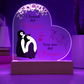 I found my penguin - You are my penguin - Best Gift For Valentine's Day - Acrylic Heart Plaque