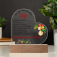To My Wonderful Wife - Best Gift for Christmas - Acrylic Heart Plaque