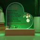 To My Wonderful Wife - Best Gift for Christmas - Acrylic Heart Plaque