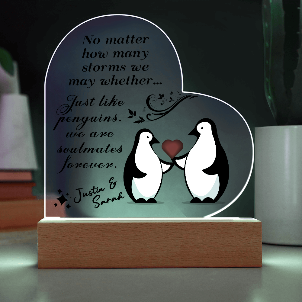 No Matter How Many Storms We May Whether  - Valentine's Day Best Gift For - Acrylic Heart Plaque