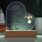 To My Wonderful Wife - Best Gift for Christmas - Acrylic Heart Plaque
