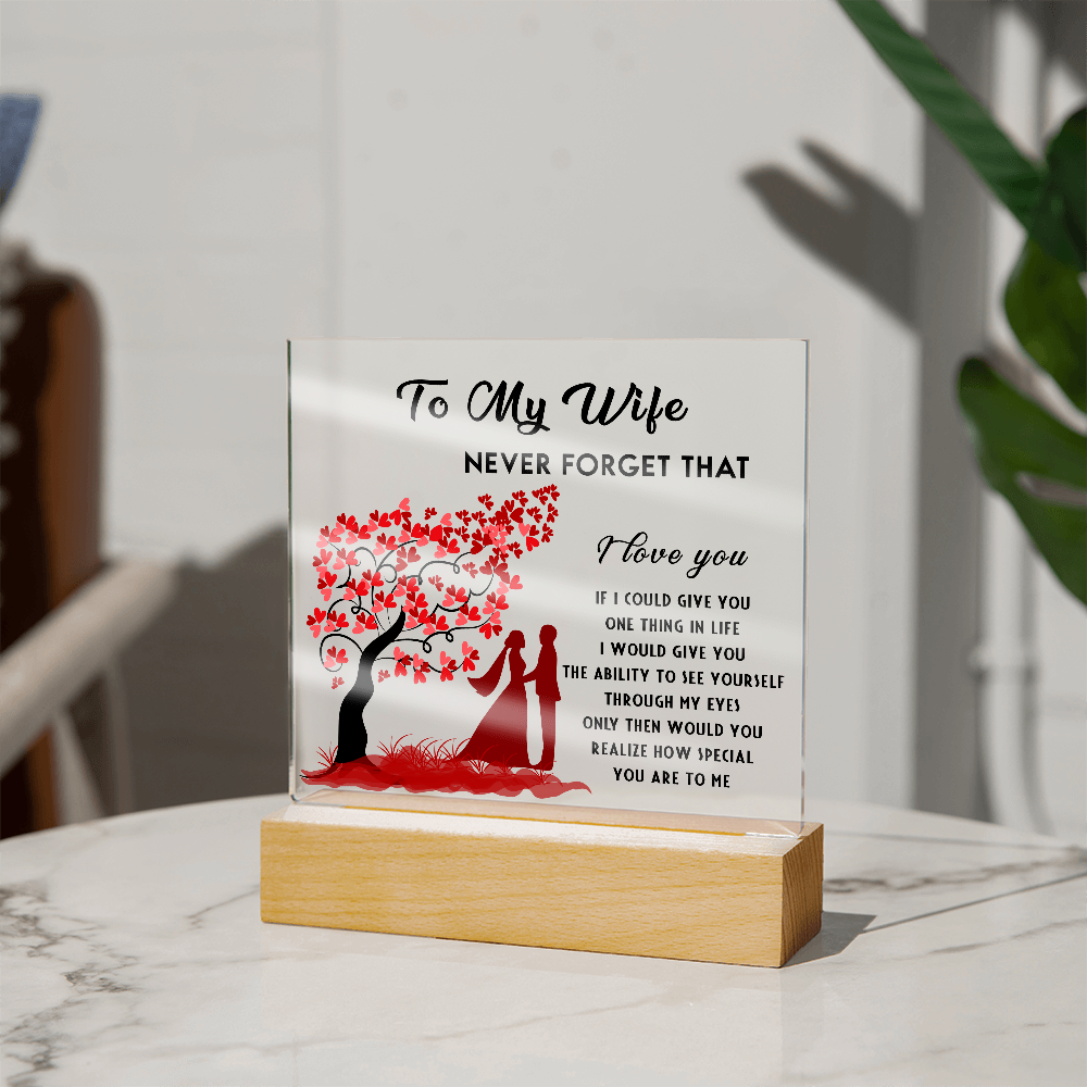 To My Wife - Best Gift For Valentine's Day - Acrylic Square Plaque