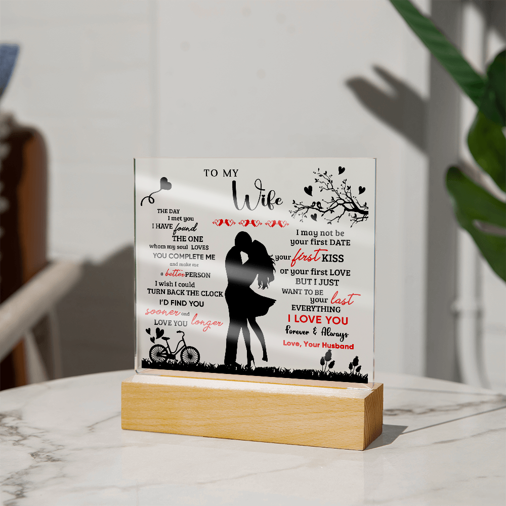 To My Wife  - Valentine's Day Best Gift From Husband - Acrylic Square Plaque