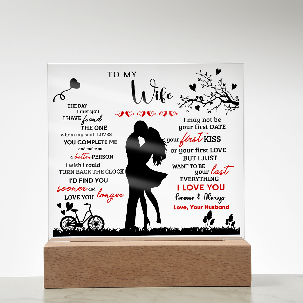 To My Wife  - Valentine's Day Best Gift From Husband - Acrylic Square Plaque