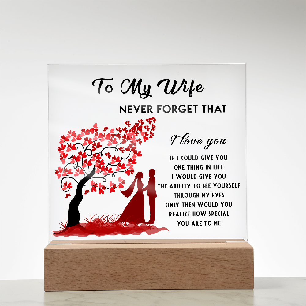 To My Wife - Best Gift For Valentine's Day - Acrylic Square Plaque