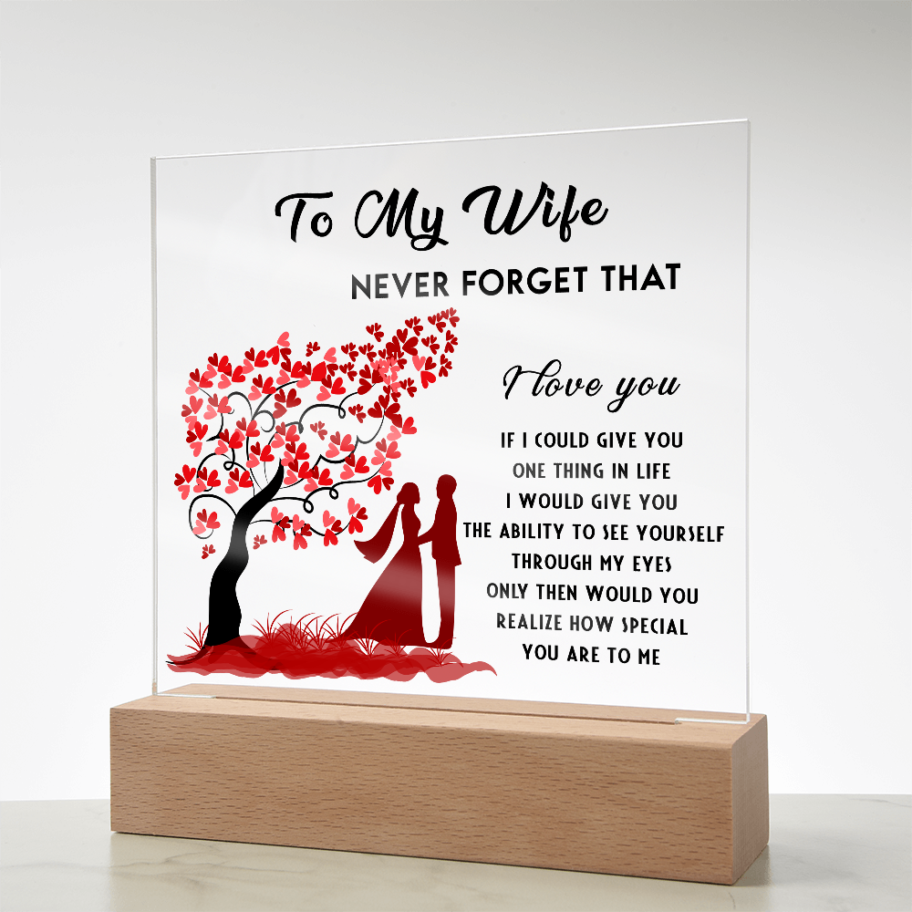 To My Wife - Best Gift For Valentine's Day - Acrylic Square Plaque