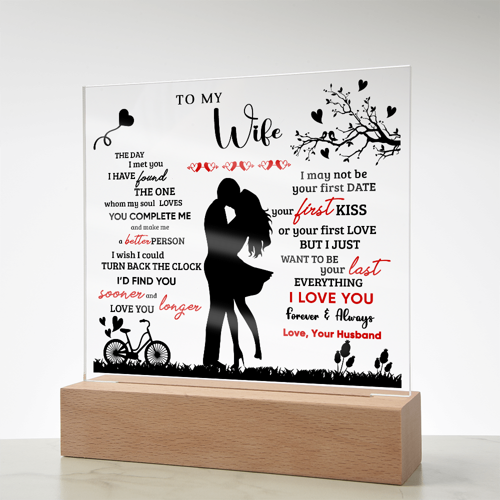 To My Wife  - Valentine's Day Best Gift From Husband - Acrylic Square Plaque