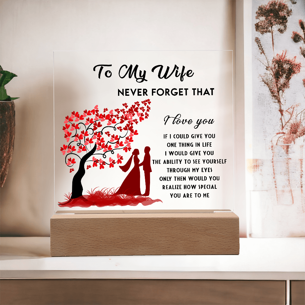 To My Wife - Best Gift For Valentine's Day - Acrylic Square Plaque