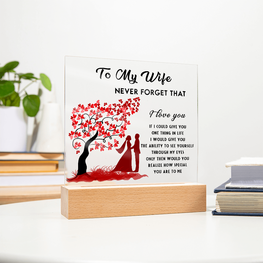 To My Wife - Best Gift For Valentine's Day - Acrylic Square Plaque