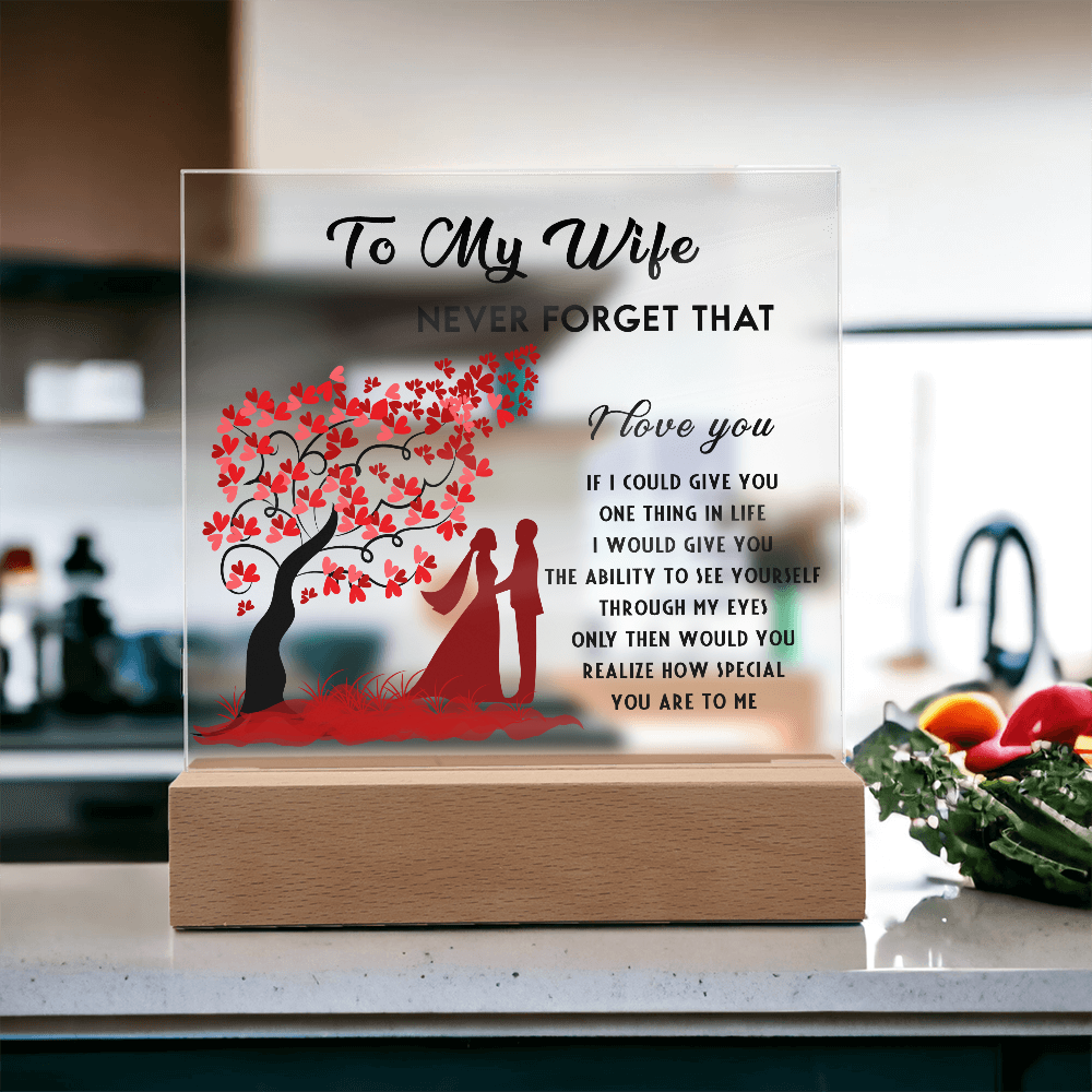 To My Wife - Best Gift For Valentine's Day - Acrylic Square Plaque