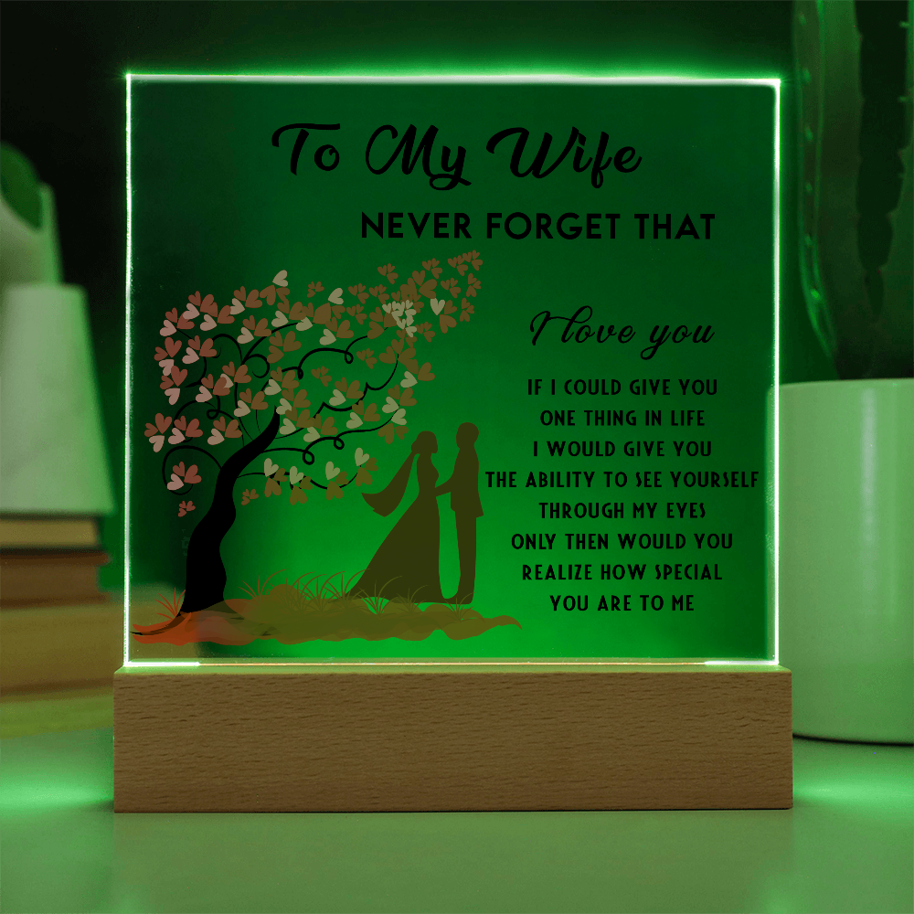 To My Wife - Best Gift For Valentine's Day - Acrylic Square Plaque