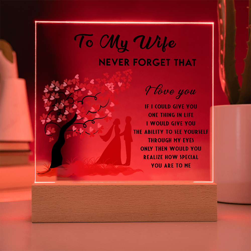 To My Wife - Best Gift For Valentine's Day - Acrylic Square Plaque