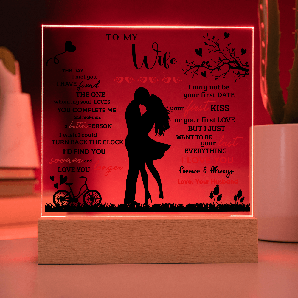 To My Wife  - Valentine's Day Best Gift From Husband - Acrylic Square Plaque