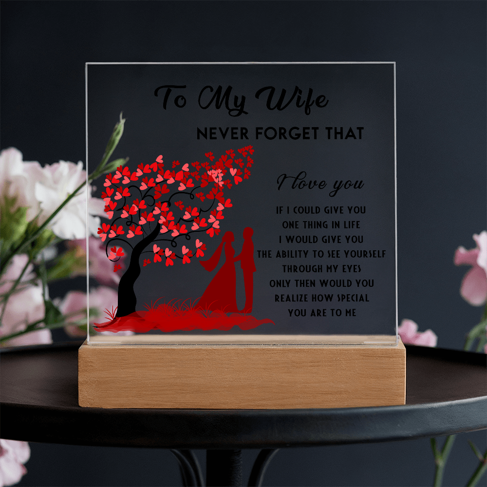 To My Wife - Best Gift For Valentine's Day - Acrylic Square Plaque