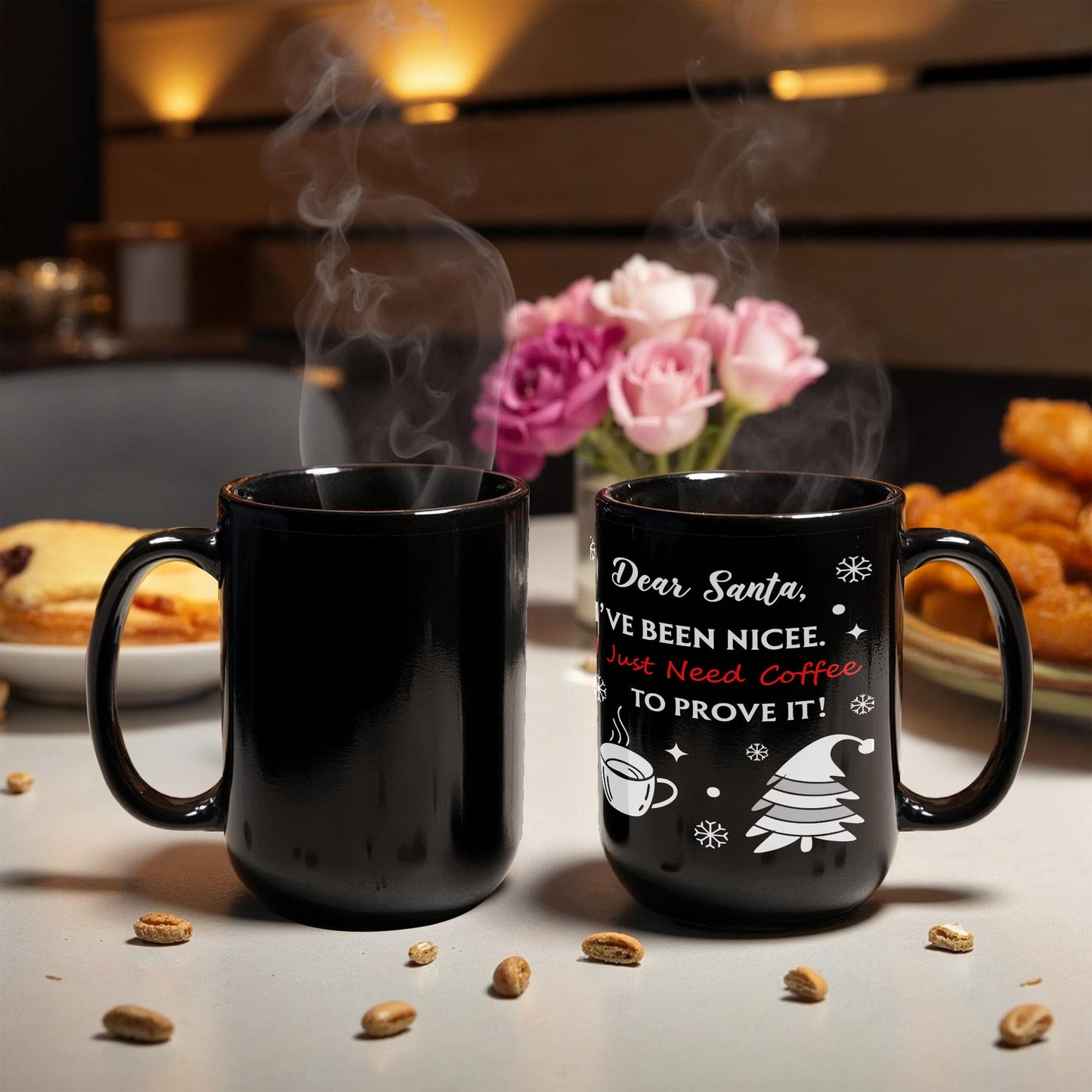 Best Gift for Christmas - Black Ceramic Mug Multiple Variants